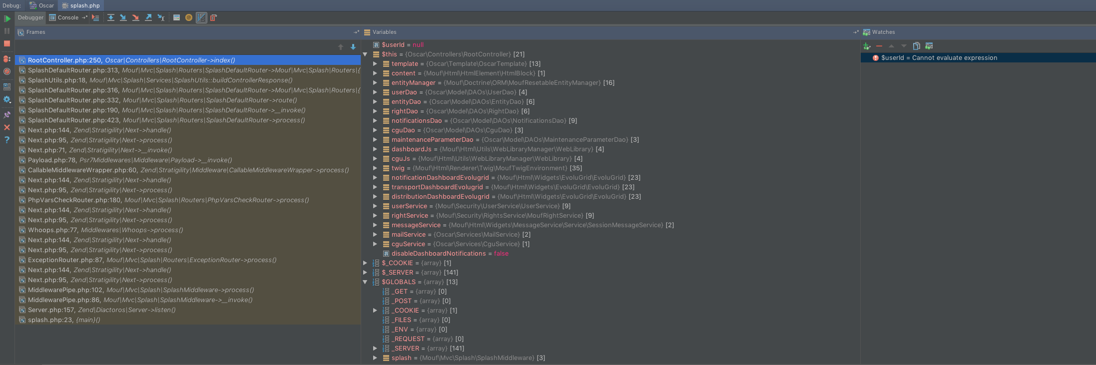 Debug bar phpstorm